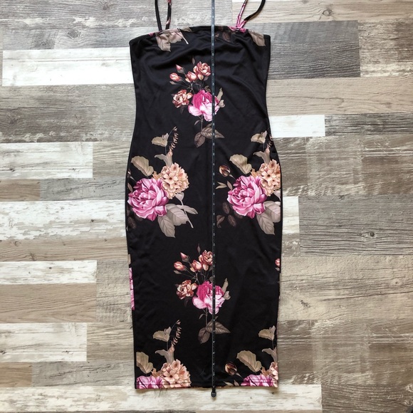 GUC SHEIN Midi Bodycon Cami Floral Print Dress - Picture 8 of 14